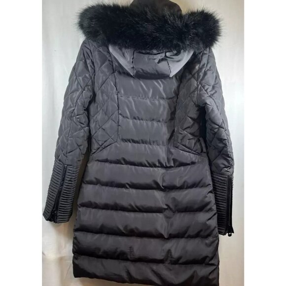 Noize Coat Womens Small Parka Gray Faux Fur Trim Winter Puffer Jacket* - Picture 3 of 6